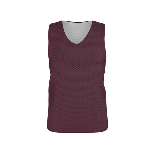 Badger Sport Youth Reversible Mesh Tank (A00118-056503), Color 'Light Maroon/White'